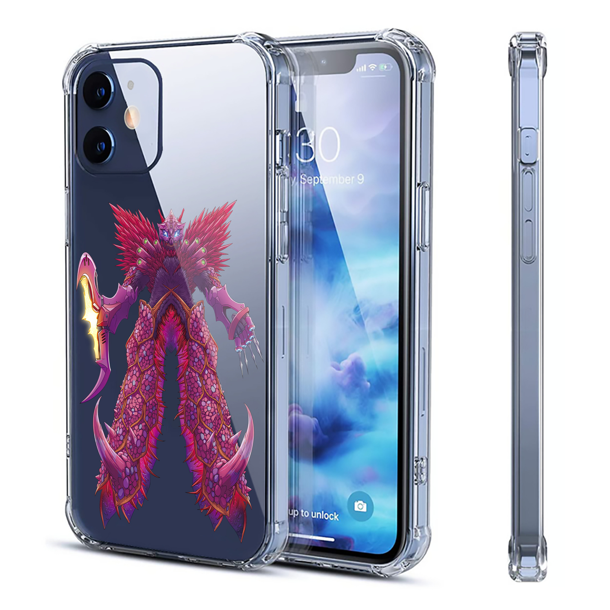 （画像用） ウルトラマン Ultraman 【iPhone 12シリーズ対応】透明スマホケース（クリアソフトケース）